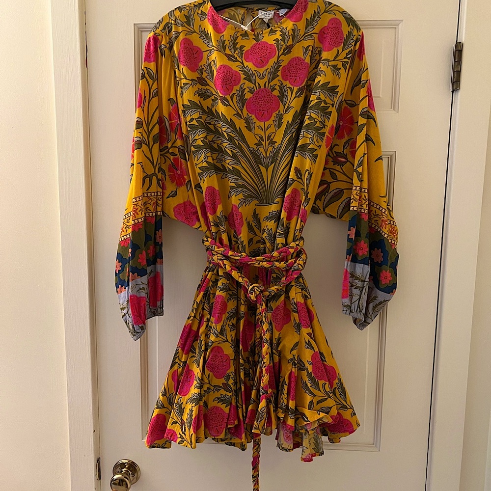 Rhode Resort NWT size Large cotton belted dress multicolor